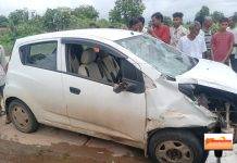 भरधाव कार च्या धडकेत 1 मृत्यू तर एक महिलेसह 3 गंभीर जखमी…