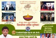जिल्हा मध्यवर्ती सहकारी बँक गडचिरोली च्या वतीने जिल्हावासियांना दीपावली दिनाच्या हार्दिक शुभेच्छा…