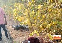 रस्ता बांधकामातील माती लेव्हल करणाऱ्या वाहनाने दुचाकीस्वारांना चिरडले तरुणाचा जागीच मृत्यू; वडील गंभीर…