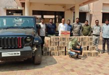 पोलिसांची मोठी कारवाई : अवैध दारूसह महिंद्रा थार जप्त; 14.90 लाखांचा मुद्देमाल हस्तगत…
