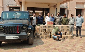 पोलिसांची मोठी कारवाई : अवैध दारूसह महिंद्रा थार जप्त; 14.90 लाखांचा मुद्देमाल हस्तगत…