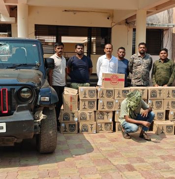 पोलिसांची मोठी कारवाई : अवैध दारूसह महिंद्रा थार जप्त; 14.90 लाखांचा मुद्देमाल हस्तगत…
