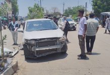 चालत्या कंटेनरला कारची जोरदार धडक; थोडक्यात मोठा अनर्थ टळला, वाहतूक नियमांच्या जनजागृतीची मागणी…